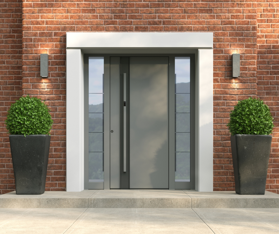 siva vrata za klasične hiše