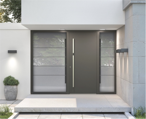 odporna velika vhodna vrata z veliko obsvetlobe